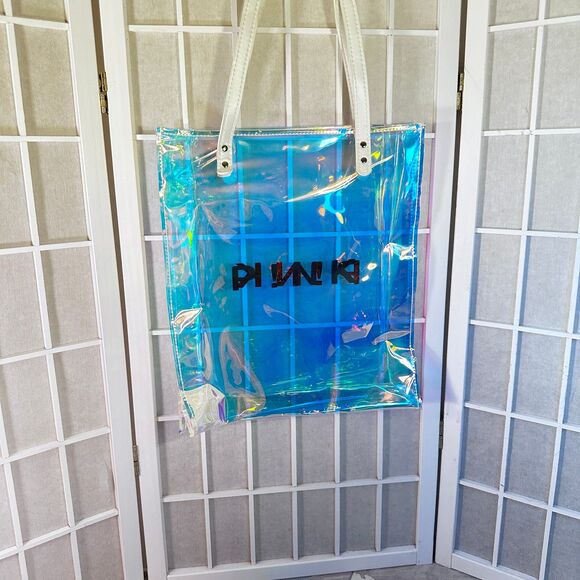 PINK Summer Carnival VIP  Tote Bag Iridescent PINK Tote Bag. - Picture 1 of 11